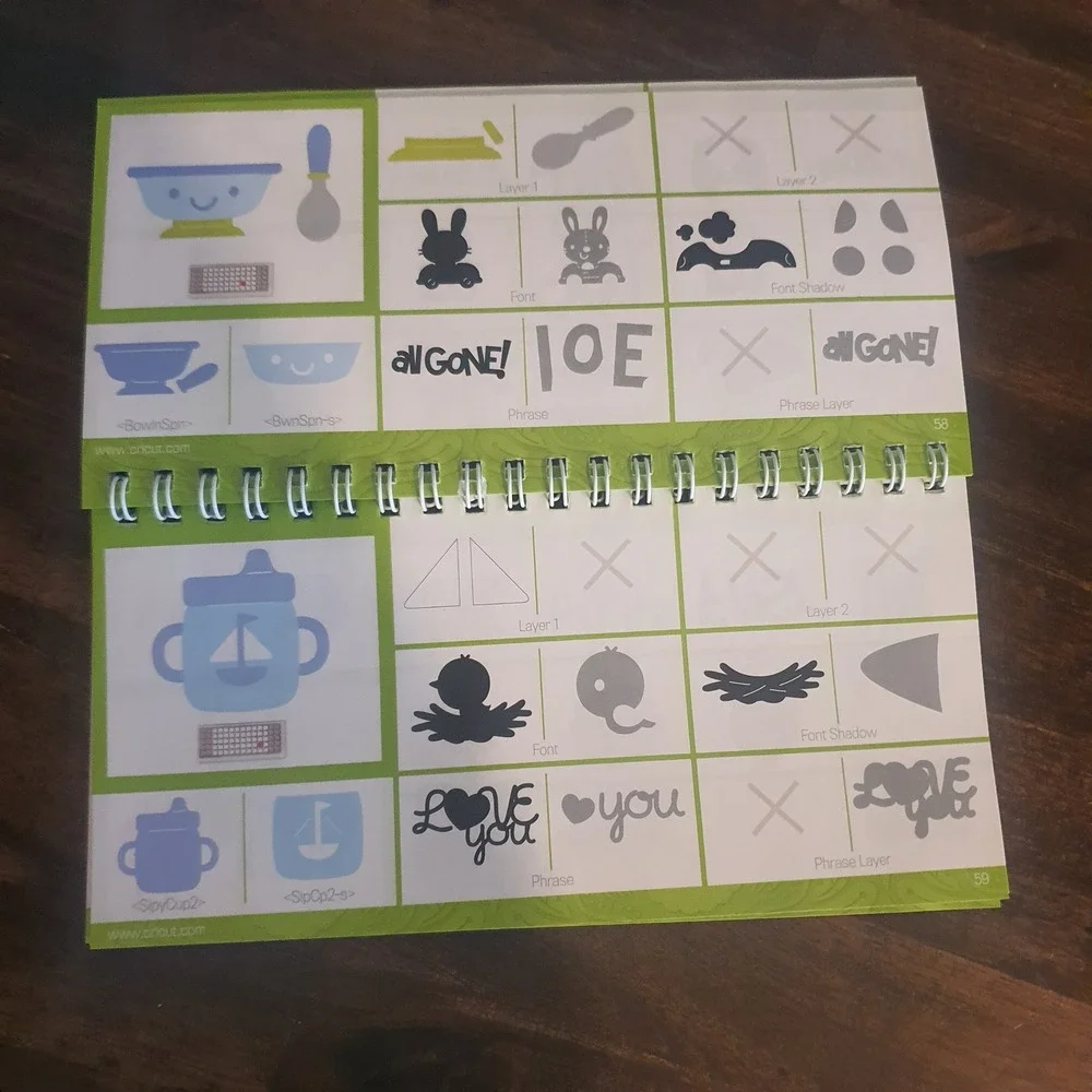 Cricut Baby Steps Art Cartridge 2000595 Everyday Images Font Phrase Scrapbooking